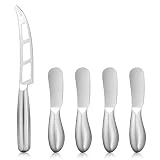 EAGMAK Cheese Knives, 5-Piece Cheese Spreader Knife Cheese Knife Set Stainless Steel Spreader Knife Set Butter Spreader Multipurpose Butter Knives