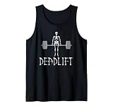 Skeleton Dead Lift Funny Halloween Lifting Weights Men Women Tank Top