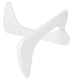 MLF Triangle Table, Feet Only(White/Cream). 2 Pieces Interlocking Solid Birch Wood Base, Scratch Resistant & Durability.