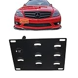JGR Racing Car No drill Tow Eye Front Bumper Tow Hole Hook License Plate Mount Bracket Holder Adapter Relocation Kit For Mercedes W204 C-Class W212 E Class C117 CLA-Class W221 S-Class W166 ML X204 GLK
