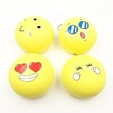 Drfoytg Mini Ball Toy Kid Slow Rising Stress Reliever Toy Smiley Face Squishy Toys Soft Scented Squeeze Toys (Yellow)
