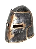 Nicky Bigs Novelties Medieval Knight Helmet Costume Headwear Accessory, Pewter, One Size