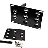 iJDMTOY No Drill Front Bumper Tow Hook License Plate Mounting Bracket Adapter Kit for Mercedes W205 C-Class X204 GLK-Class X205 GLC-Class W212 W213 E-Class W166 GLE-Class