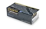 Diamond Gloves NEPF63-M Medium 6.3 mil Black Advance Nitrile Examination Powder-Free Gloves, Heavy Duty, Large, 100 Count-Size M