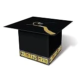 Grad Cap Card Box (black) Party Accessory  (1 count) (1/Pkg)