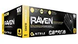 SAS Safety 66517 Raven Powder-Free Nitrile Disposable Glove, Medium, 6 mil Thick (Pack of 100)