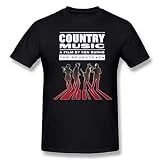 LDL228 KenBurns Country Music T Shirt for Mens Contton Black (XXL)