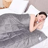 Kpblis Weighted Blanket 15 lbs 60' x 80' for 140-180 lbs, 7 Layers Heavy Blanket with Soft and Breathable Fabric for All-Seasons, Grey