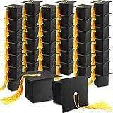 Bememo 100 Pieces Graduation Cap Gift Candy Sugar Box for Filling Candy Sugar Chocolate Souvenir on Graduation Party (No Candy Included)