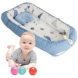 Brandream Baby Nest Bed,Double-Sided Babynest,Baby Snuggle Nest,Portable Crib Bed,Cosleeper,Cocoon,Baby Lounger,Baby Positoner,Pot,Blue Ocean Whale