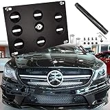 Xotic Tech License Plate Mounting Bumper Tow Hook Bracket for Mercedes GLK GLC GLE, Black