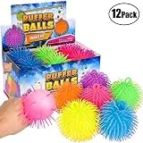 Bedwina Puffer Balls (Pack of 12) - Stress Relief Balls Bulk, Neon Sensory, Stress Relief & Therapy Ball Toy for Kids for Goodie Bags and Party Favors