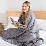 Weighted Blanket 15 lbs - 48' x 72' Heavy Blanket - Anti Anxiety Blanket for Adults/Teenager- Calming Blankets for Insomnia, Anxiety, Autism or Stress - Twin Size