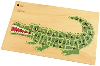 Wooden crocodile puzzle
